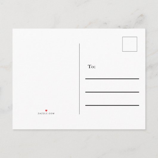 Elegant nama-monogram in wit nama-marmer voor verh aankondigingskaart (Achterkant)