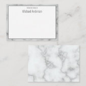 Elegant namaak wit marmer Van het bureau van Naam Notitiekaartje (Voorkant / Achterkant)