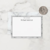 Elegant namaak wit marmer Van het bureau van Naam Notitiekaartje (Voorkant / Achterkant in situ)