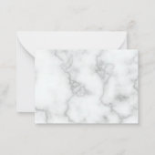 Elegant namaak wit marmer Van het bureau van Naam Notitiekaartje (Achterkant)