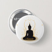 Elegant Namaste Buddha Ronde Button 5,7 Cm (Voorkant /achterkant)