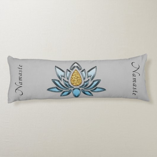 Elegant Namaste Lotus Flower Zen Yoga Meditation Lichaamskussen (Achterkant)