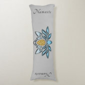 Elegant Namaste Lotus Flower Zen Yoga Meditation Lichaamskussen (Voorkant Verticaal)