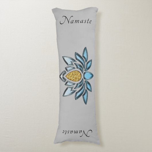 Elegant Namaste Lotus Flower Zen Yoga Meditation Lichaamskussen (Voorkant Verticaal)