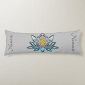 Elegant Namaste Lotus Flower Zen Yoga Meditation Lichaamskussen (Voorkant)