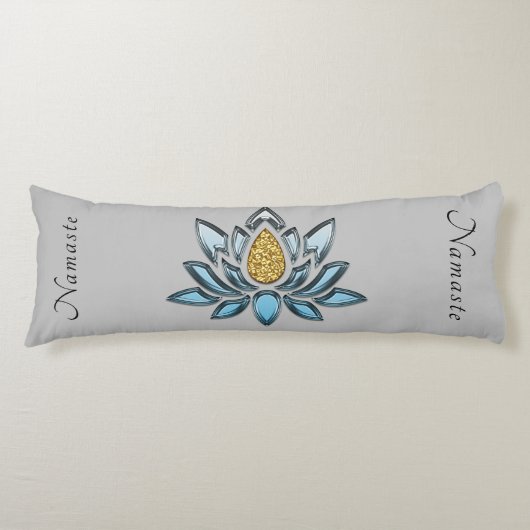 Elegant Namaste Lotus Flower Zen Yoga Meditation Lichaamskussen (Voorkant)