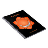Elegant Namaste Oranje Sacral Chakra Personaliseer Notitieboek (Rechterzijde)