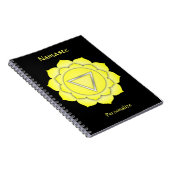 Elegant Namaste Yellow Solar Chakra Personaliseert Notitieboek (Rechterzijde)