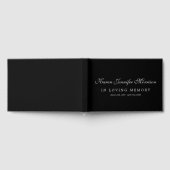 Elegant Name Gray Script Black In Loving Memory Gastenboek (Volledig)