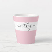 Elegant Name in Script Typography Pink Latte Mok (Voorkant)