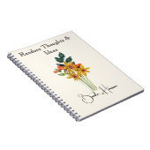 Elegant Name || Modern Paper Quilled Flowers Notitieboek (Rechterzijde)