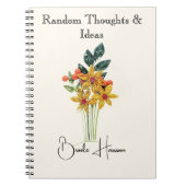 Elegant Name || Modern Paper Quilled Flowers Notitieboek (Voorkant)