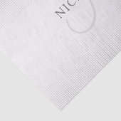 Elegant Name Monogram & Thin Gray Ombre Stripes Tissuepapier (Detail)