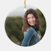 Elegant Name Photo Gold PhD Afstuderen Keramisch Ornament (Achterkant)