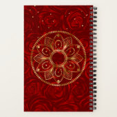 Elegant Name Red en Gold  Horse Art Notitieboek (Achterkant)