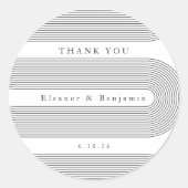 Elegant Name Weddenschap Ronde Sticker (Voorkant)