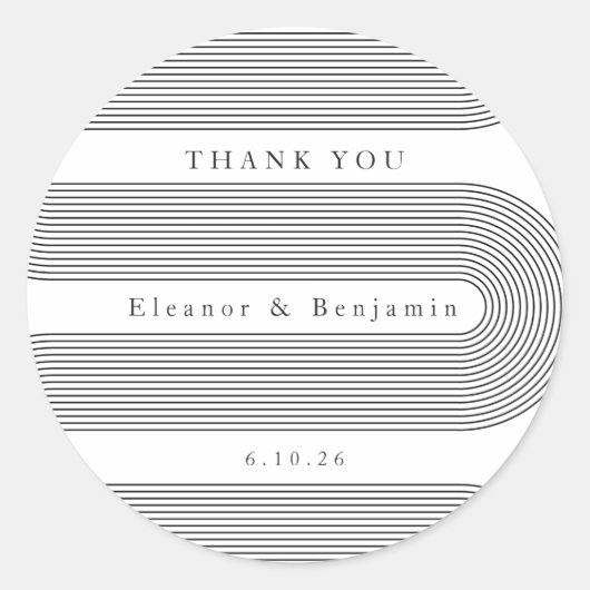 Elegant Name Weddenschap Ronde Sticker (Voorkant)