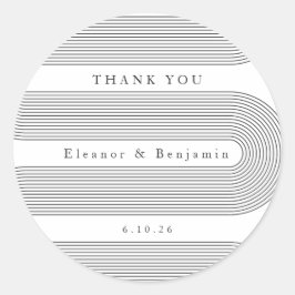 Elegant Name Weddenschap Ronde Sticker