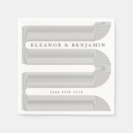 Elegant Name Weddenschap Servet