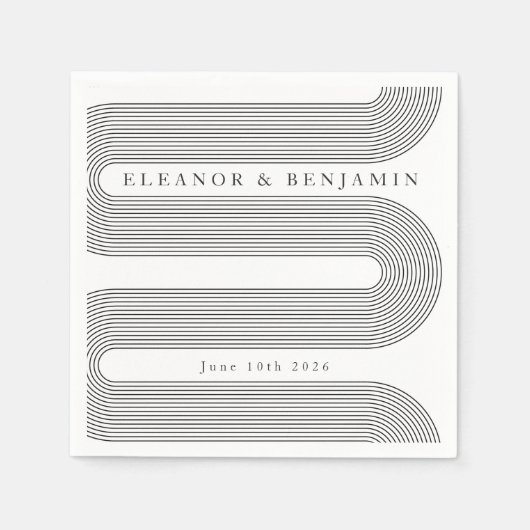 Elegant Name Weddenschap Servet (Voorkant)