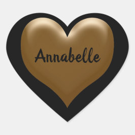 Elegant Named Heart of Gold Sticker