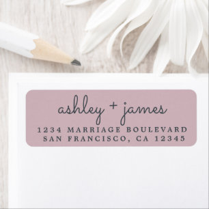 Elegant Names Pastel Paars Wedding Return Address Etiket