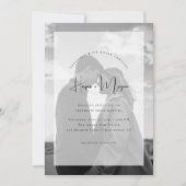 Elegant NAMES script Vellum Overlay Photo Wedding Kaart (Voorkant)