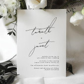 Elegant NAMES | Stijlvol zwart-withuwelijk Kaart