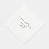 Elegant Names Wedding Paper Napkins Servet (Hoek)