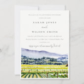 Elegant Napa Valley Vineyard Wedding Jubileum Kaart (Voorkant)