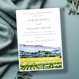 Elegant Napa Valley Vineyard Wedding Jubileum Kaart