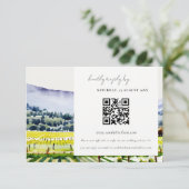 Elegant Napa Valley Vineyard Wedding QR Code RSVP Informatiekaartje (Staand voorkant)