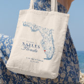 Elegant Naples Florida bruiloft welkom Canvas tas