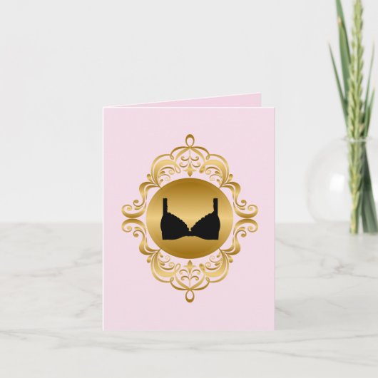 Elegant National No Bra Day Wenskaart Kaart (Voorkant)