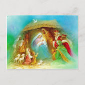 Elegant Natitivity scene, Mary Jesus Joseph Briefkaart (Voorkant)