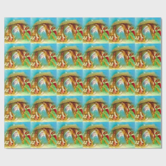 Elegant Natitivity scene, Mary Jesus Joseph Cadeaupapier (Vlak)