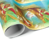 Elegant Natitivity scene, Mary Jesus Joseph Cadeaupapier (Rol Hoek)