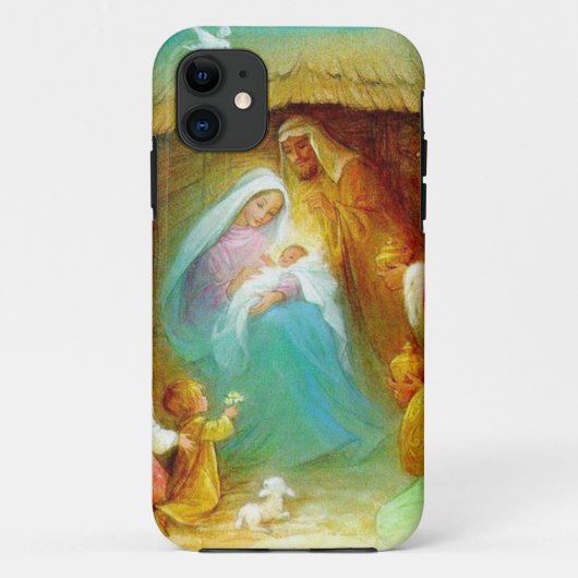Elegant Natitivity scene, Mary Jesus Joseph Case-Mate iPhone Case (Achterkant)