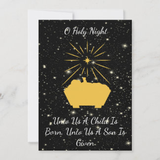 Elegant Nativity Scene Starry Night Christmas Feestdagenkaart