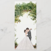 Elegant Natural Greenery Foliage Wedding Menu (Achterkant)