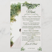 Elegant Natural Greenery Foliage Wedding Menu (Voorkant / Achterkant)