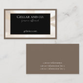 Elegant Natural Tones Floral Accent Visitekaartje (Voorkant / Achterkant)