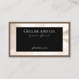 Elegant Natural Tones Floral Accent Visitekaartje