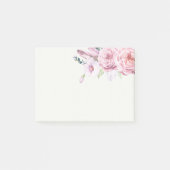 Elegant Natural Waterverf Boho Floral Post-it® Notes (Voorkant)