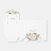 Elegant Natural White Rose Peony Floral Wedding Bedankdoosjes (Uitgevouwen)