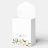 Elegant Natural White Rose Peony Floral Wedding Bedankdoosjes (Geopend)