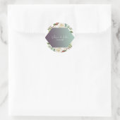 Elegant Natural White Rose Peony Floral Wedding Ronde Sticker (Tas)