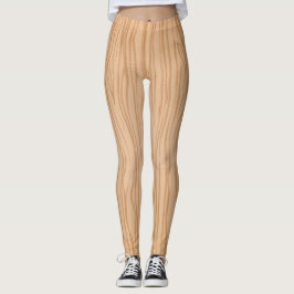 Elegant Natural Wood Texture Leggings for Everyday