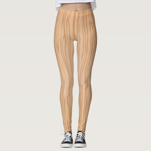 Elegant Natural Wood Texture Leggings for Everyday (Voorkant)