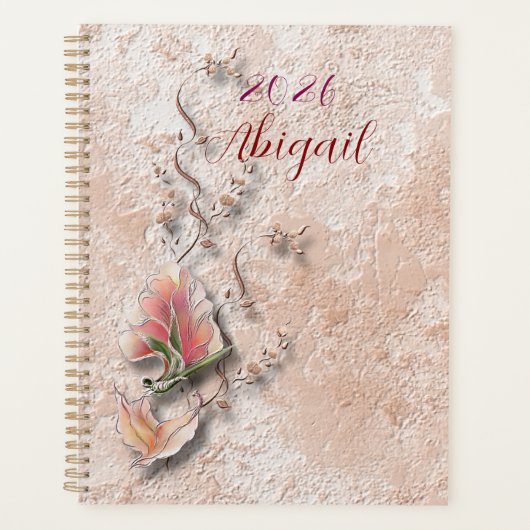Elegant Nature Embossed spiral planner (Voorkant)